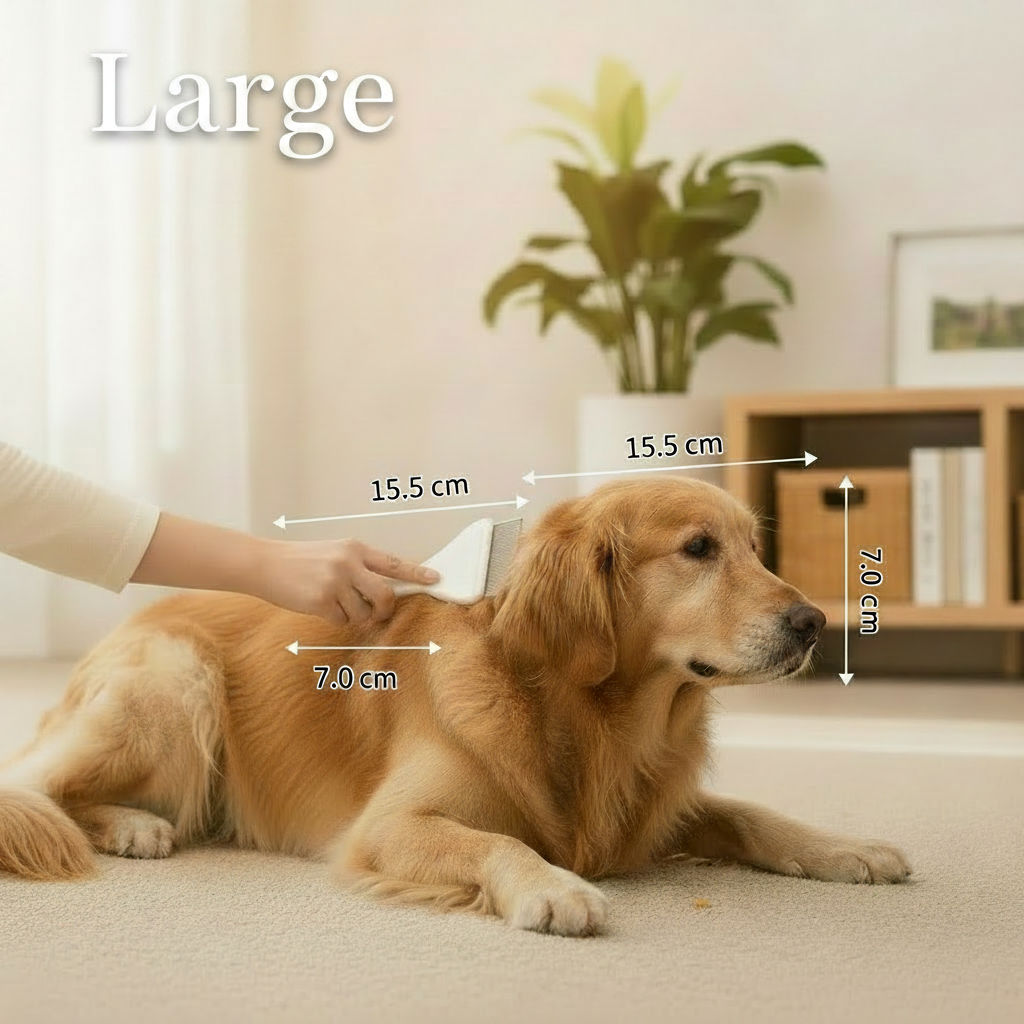 Self-Cleaning Pet Flea Comb for Cats & Dogs – Floating Hair Removal